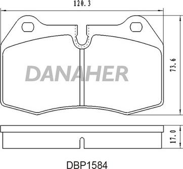 Danaher DBP1584 - Kit de plaquettes de frein, frein à disque cwaw.fr