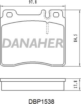 Danaher DBP1538 - Kit de plaquettes de frein, frein à disque cwaw.fr