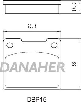 Danaher DBP15 - Kit de plaquettes de frein, frein à disque cwaw.fr