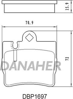 Danaher DBP1697 - Kit de plaquettes de frein, frein à disque cwaw.fr