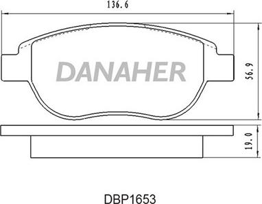 Danaher DBP1653 - Kit de plaquettes de frein, frein à disque cwaw.fr