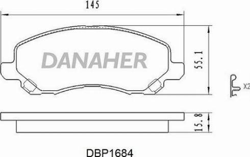 Danaher DBP1684 - Kit de plaquettes de frein, frein à disque cwaw.fr