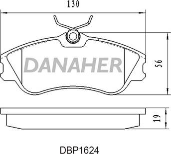 Danaher DBP1624 - Kit de plaquettes de frein, frein à disque cwaw.fr