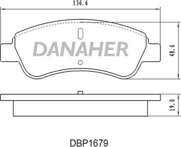 Danaher DBP1679 - Kit de plaquettes de frein, frein à disque cwaw.fr