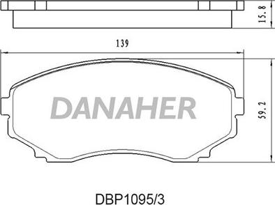 Danaher DBP1095/3 - Kit de plaquettes de frein, frein à disque cwaw.fr