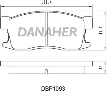 Danaher DBP1093 - Kit de plaquettes de frein, frein à disque cwaw.fr