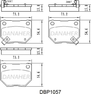 Danaher DBP1057 - Kit de plaquettes de frein, frein à disque cwaw.fr