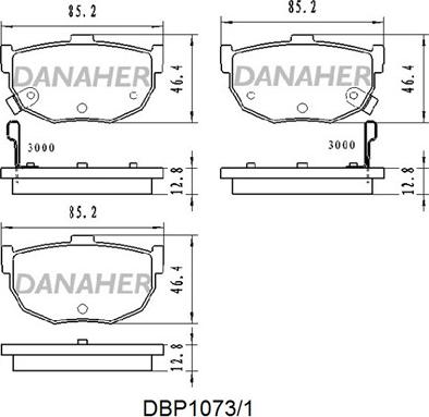 Danaher DBP1073/1 - Kit de plaquettes de frein, frein à disque cwaw.fr