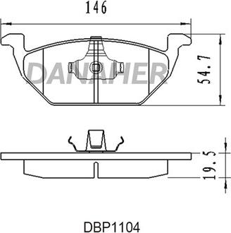 Danaher DBP1104 - Kit de plaquettes de frein, frein à disque cwaw.fr