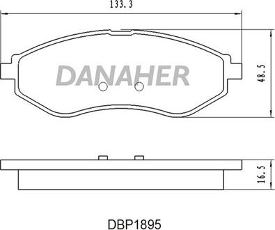 Danaher DBP1895 - Kit de plaquettes de frein, frein à disque cwaw.fr