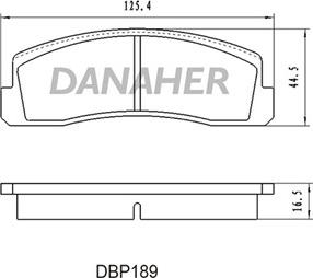 Danaher DBP189 - Kit de plaquettes de frein, frein à disque cwaw.fr