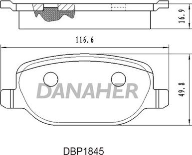 Danaher DBP1845 - Kit de plaquettes de frein, frein à disque cwaw.fr