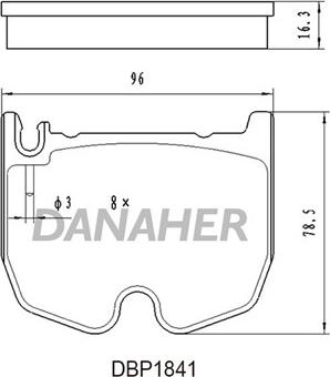 Danaher DBP1841 - Kit de plaquettes de frein, frein à disque cwaw.fr