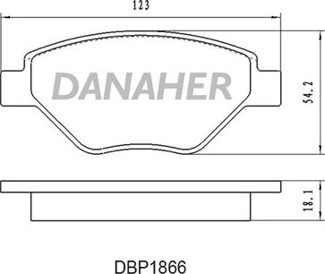 Danaher DBP1866 - Kit de plaquettes de frein, frein à disque cwaw.fr