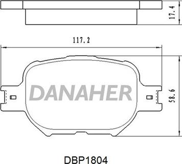 Danaher DBP1804 - Kit de plaquettes de frein, frein à disque cwaw.fr