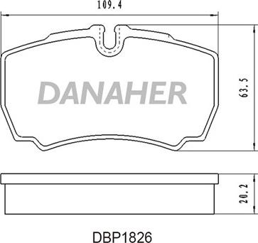 Danaher DBP1826 - Kit de plaquettes de frein, frein à disque cwaw.fr