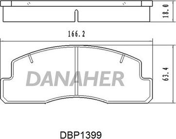 Danaher DBP1399 - Kit de plaquettes de frein, frein à disque cwaw.fr