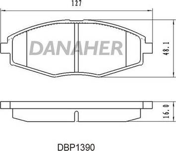 Danaher DBP1390 - Kit de plaquettes de frein, frein à disque cwaw.fr