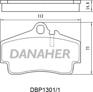 Danaher DBP1301/1 - Kit de plaquettes de frein, frein à disque cwaw.fr