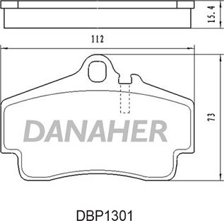 Danaher DBP1301 - Kit de plaquettes de frein, frein à disque cwaw.fr