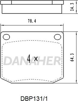 Danaher DBP131/1 - Kit de plaquettes de frein, frein à disque cwaw.fr