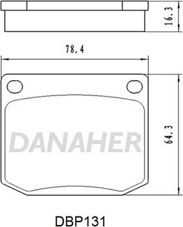 Danaher DBP131 - Kit de plaquettes de frein, frein à disque cwaw.fr