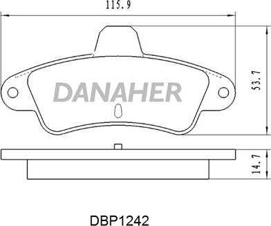 Danaher DBP1242 - Kit de plaquettes de frein, frein à disque cwaw.fr