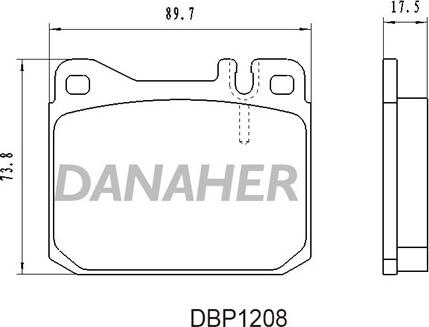 Danaher DBP1208 - Kit de plaquettes de frein, frein à disque cwaw.fr