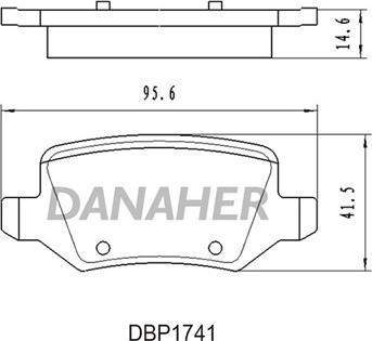 Danaher DBP1741 - Kit de plaquettes de frein, frein à disque cwaw.fr