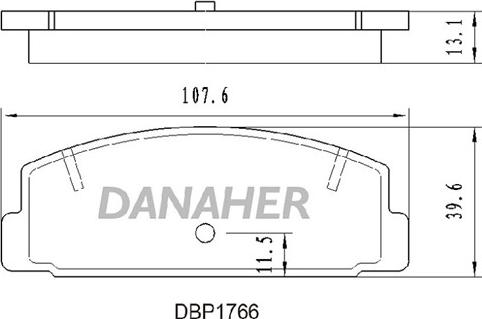 Danaher DBP1766 - Kit de plaquettes de frein, frein à disque cwaw.fr