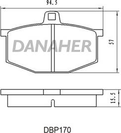 Danaher DBP170 - Kit de plaquettes de frein, frein à disque cwaw.fr