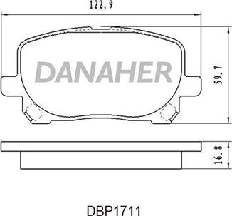 Danaher DBP1711 - Kit de plaquettes de frein, frein à disque cwaw.fr