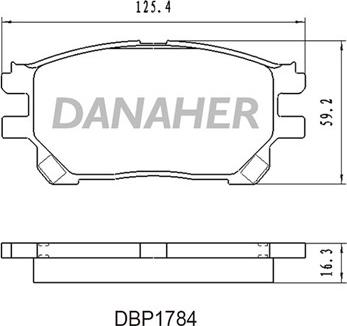 Danaher DBP1784 - Kit de plaquettes de frein, frein à disque cwaw.fr