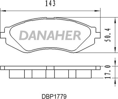 Danaher DBP1779 - Kit de plaquettes de frein, frein à disque cwaw.fr