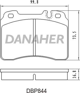 Danaher DBP844 - Kit de plaquettes de frein, frein à disque cwaw.fr