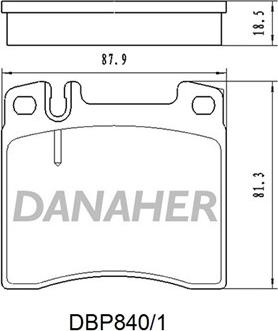 Danaher DBP840/1 - Kit de plaquettes de frein, frein à disque cwaw.fr