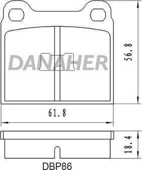 Danaher DBP86 - Kit de plaquettes de frein, frein à disque cwaw.fr