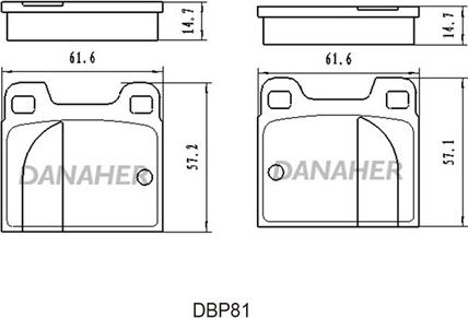 Danaher DBP81 - Kit de plaquettes de frein, frein à disque cwaw.fr