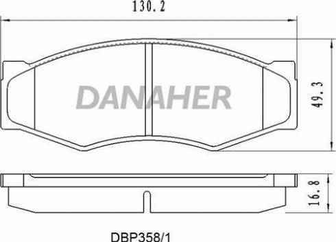 Danaher DBP358/1 - Kit de plaquettes de frein, frein à disque cwaw.fr