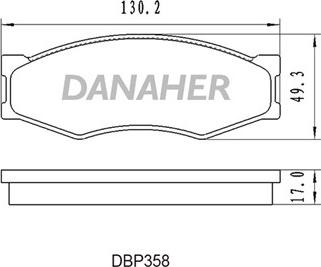 Danaher DBP358 - Kit de plaquettes de frein, frein à disque cwaw.fr