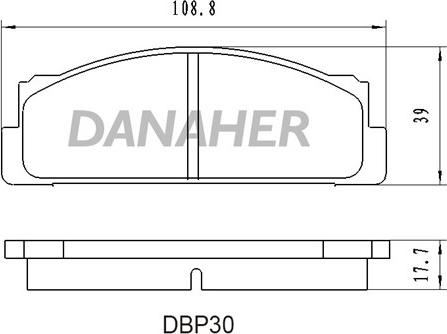 Danaher DBP30 - Kit de plaquettes de frein, frein à disque cwaw.fr