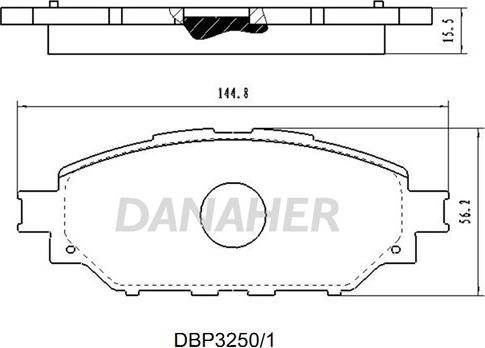 Danaher DBP3250/1 - Kit de plaquettes de frein, frein à disque cwaw.fr