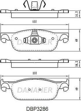 Danaher DBP3286 - Kit de plaquettes de frein, frein à disque cwaw.fr