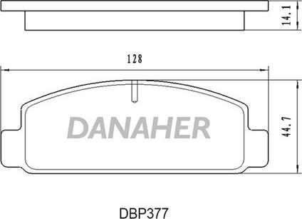 Danaher DBP377 - Kit de plaquettes de frein, frein à disque cwaw.fr