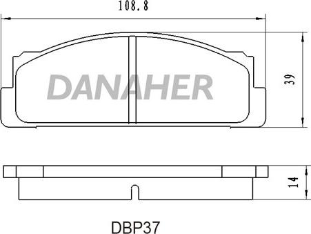 Danaher DBP37 - Kit de plaquettes de frein, frein à disque cwaw.fr