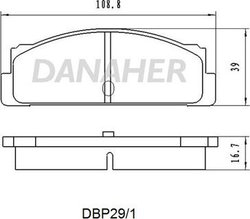 Danaher DBP29/1 - Kit de plaquettes de frein, frein à disque cwaw.fr