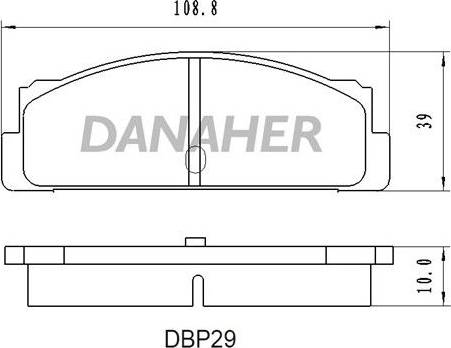 Danaher DBP29 - Kit de plaquettes de frein, frein à disque cwaw.fr