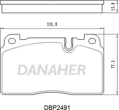 Danaher DBP2491 - Kit de plaquettes de frein, frein à disque cwaw.fr