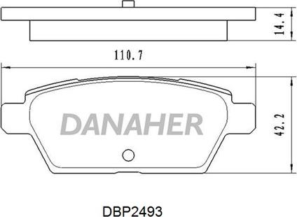 Danaher DBP2493 - Kit de plaquettes de frein, frein à disque cwaw.fr