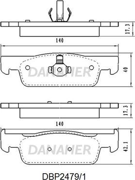 Danaher DBP2479/1 - Kit de plaquettes de frein, frein à disque cwaw.fr